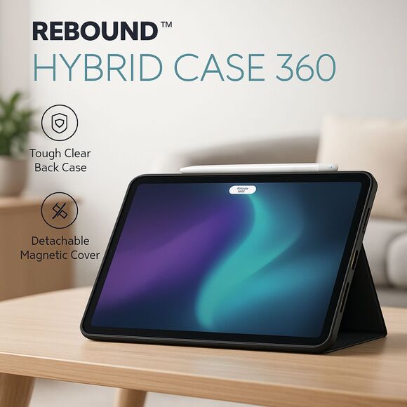 ESR Rebound Hybrid Case 360 for iPad Pro 11" – Magnetic Stand Cover white color - Picture 1 of 6